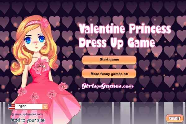 Valentine Princess Dress Up games