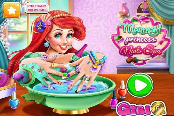 Mermaid Princess Nails Spa games