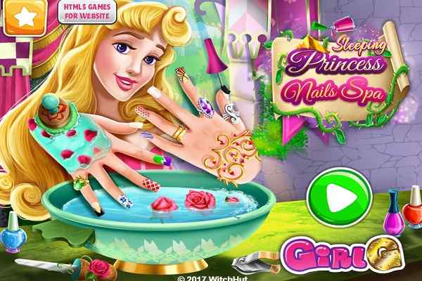 Sleeping Princess Nails Spa games