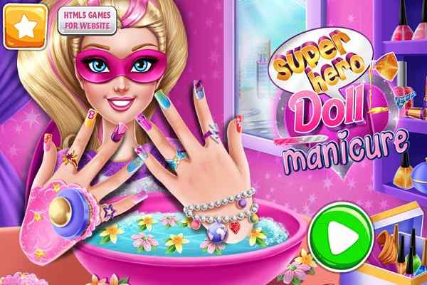 Superhero Doll Manicure games