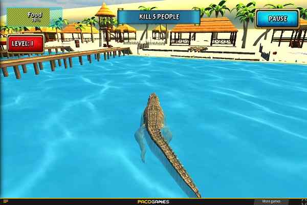 Crocodile Simulator Beach Hunt games