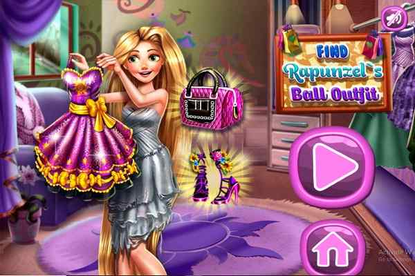 Find Rapunzels Ball Outfit games