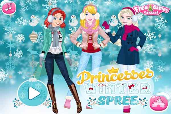 Play Online Princesses Winter Spree Game