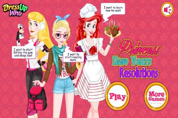Princess New Years Resolutions games