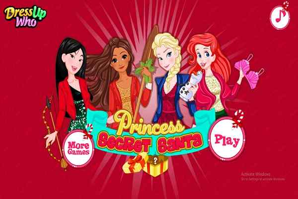 Princess Secret Santa games