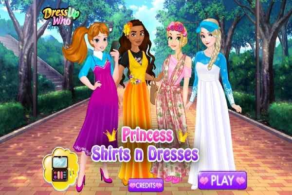 Princess Shirts  Dresses games