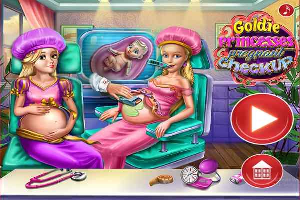 Goldie Princesses Pregnant Check up games