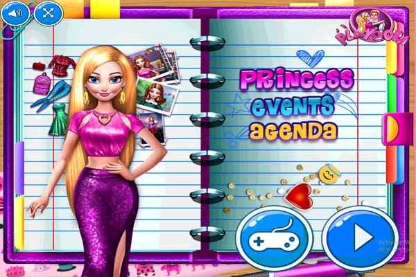 Princess Events Agenda games