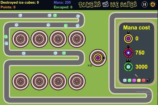 Towers vs Ice cubes games