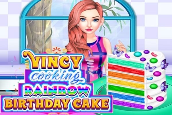 Vincy Cooking Rainbow Birthday Cake games