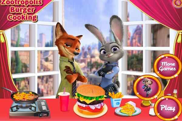 Zootropolis Burger Cooking games