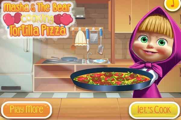 Masha Cooking Tortilla Pizza games