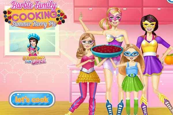 Barbie Family cooking Berry Pie games