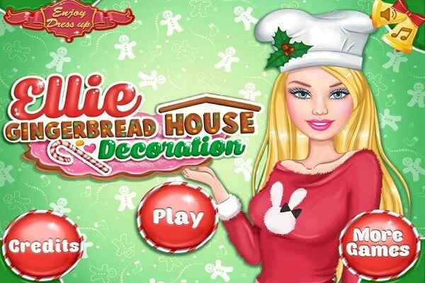 Ellie Gingerbread House Decoration games